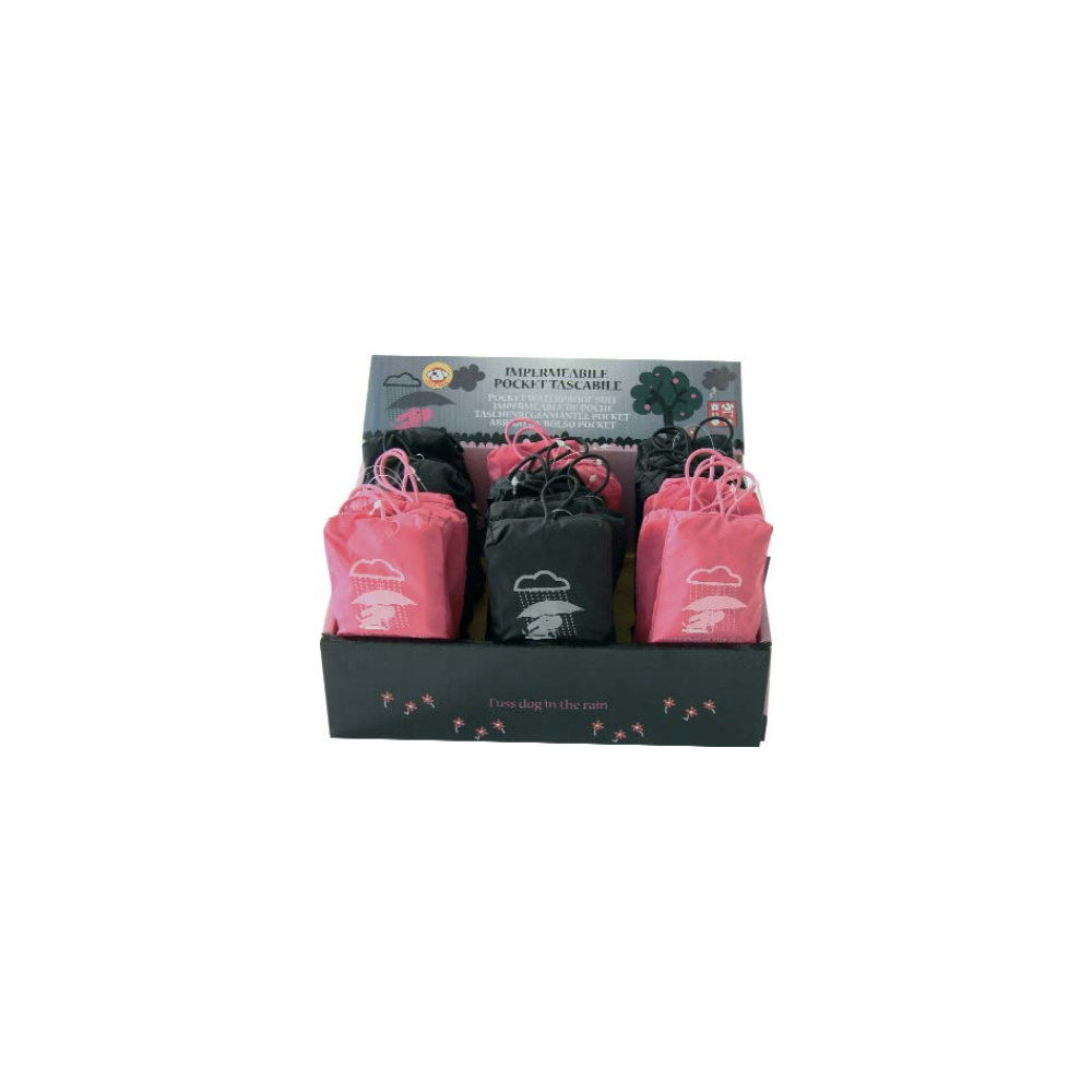 Ferribiella - Impermeabile Pocket Tascabile per Cani di Piccola Taglia