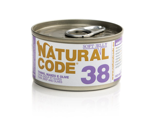 Natural Code - Lattine di Umido Complementare Naturale in Gelatina per Gatti Adulti Jelly 85gr