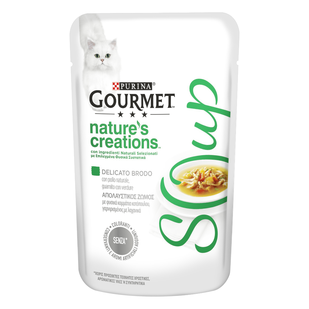 Gourmet - Zuppe con Pezzetti per Gatti Nature's Creations Soup 40gr