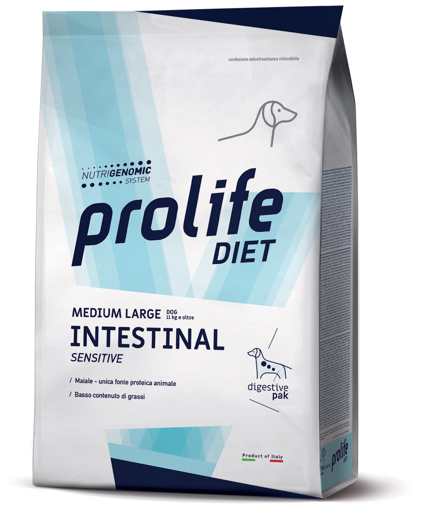 Prolife - Crocchette per Cani con problemi INTESTINALI Intestinal Sensitive Veterinary Diet Medium/Large