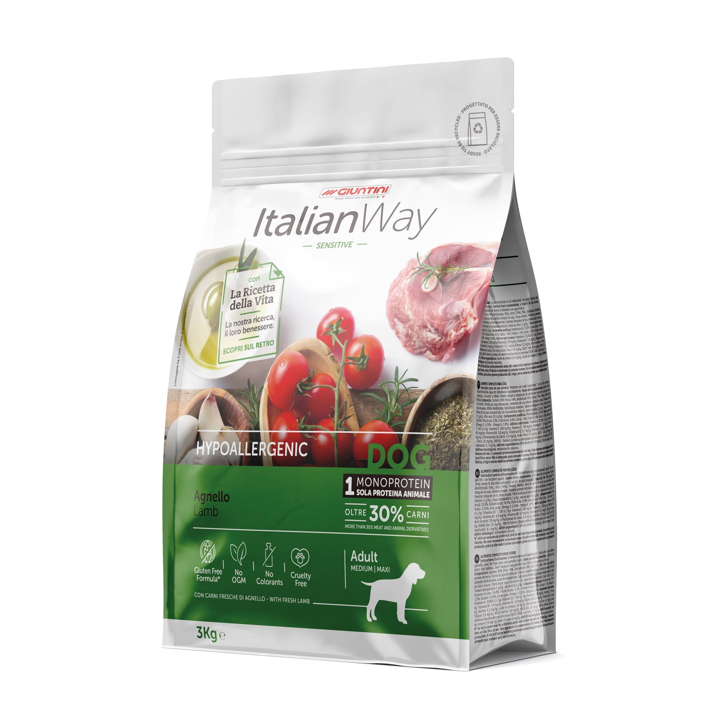 ItalianWay Crocchette Ipoallergeniche Cane con Agnello Medium