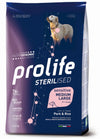 Prolife - Crocchette per Cani STERILIZZATI Sensitive Sterilised Maiale e Riso Medium