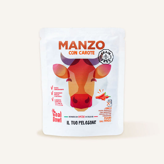 Real Bowl - Pasto Pronto Senza Cereali per Cani con Ingredienti Freschi Grain Free 700g