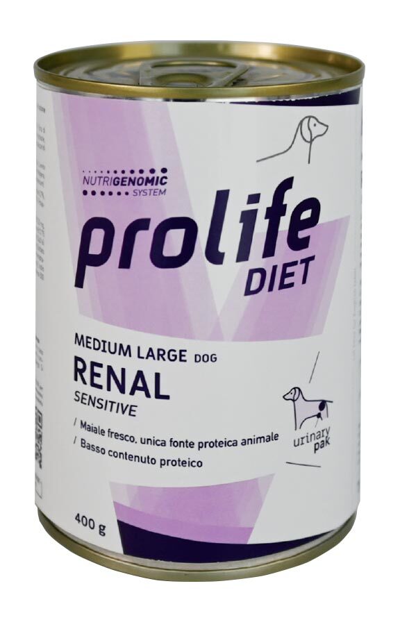 Prolife - Umido Dietetico per Cani con Insufficienza Renale Cronica Medium/Large 400g