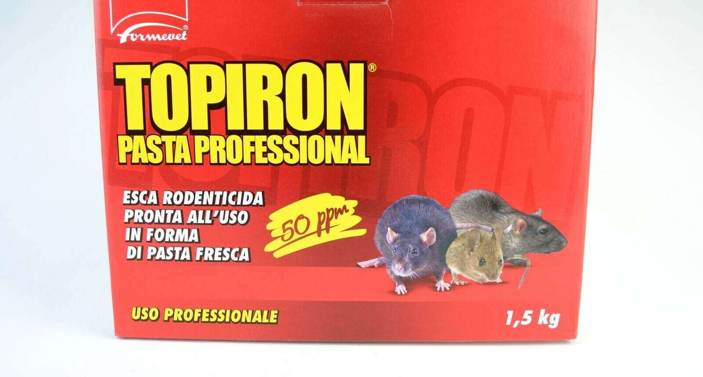 Formevet - Esca Topicida in Pasta Fresca Topiron Pasta Professional 1,5 Kg