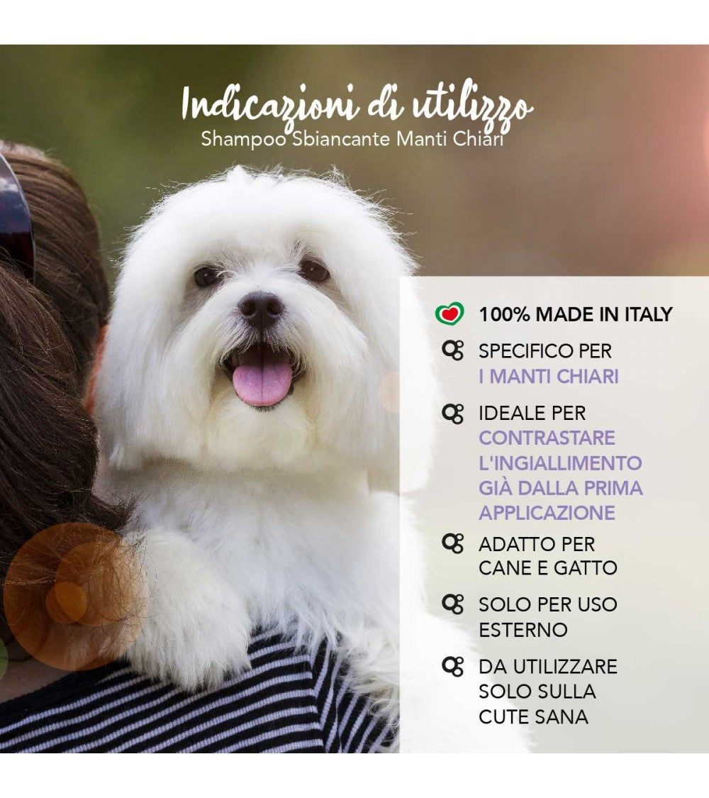 Yuup! - Shampoo Sbiancante per Cani e Gatti a Manto Chiari Anti Giallo 250 ml