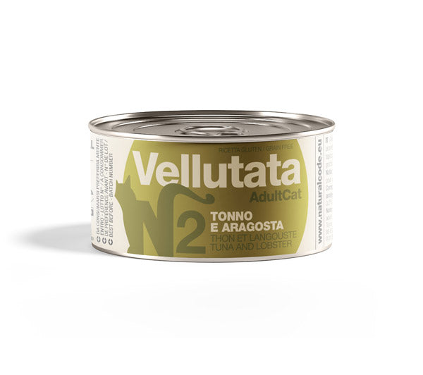 Natural Code Vellutate 85 g gatto, Vellutata senza glutine per gatti, Lattina crema umido gatto adulti, Alimento umido gluten free gatti, Vellutate Natural Code ricetta, Umido vellutata cremoso gatto, Alimento complementare gatto naturale