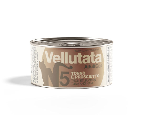Natural Code Vellutate 85 g gatto, Vellutata senza glutine per gatti, Lattina crema umido gatto adulti, Alimento umido gluten free gatti, Vellutate Natural Code ricetta, Umido vellutata cremoso gatto, Alimento complementare gatto naturale