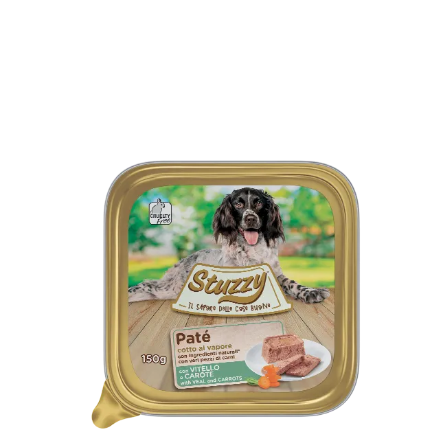 Stuzzy - Umido Patè per Cani Adulti Vaschetta Patè Classici 150g