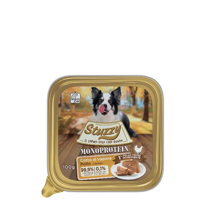 Stuzzy - Umido per Cani Adulti Monoproteico Cotto al Vapore Monoprotein 100g
