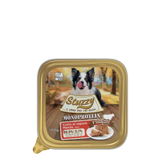 Stuzzy - Umido per Cani Adulti Monoproteico Cotto al Vapore Monoprotein 100g