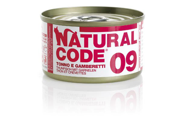 Natural Code - Lattine di Umido Complementare Naturale in Acqua di Cottura per Gatti Adulti 85g