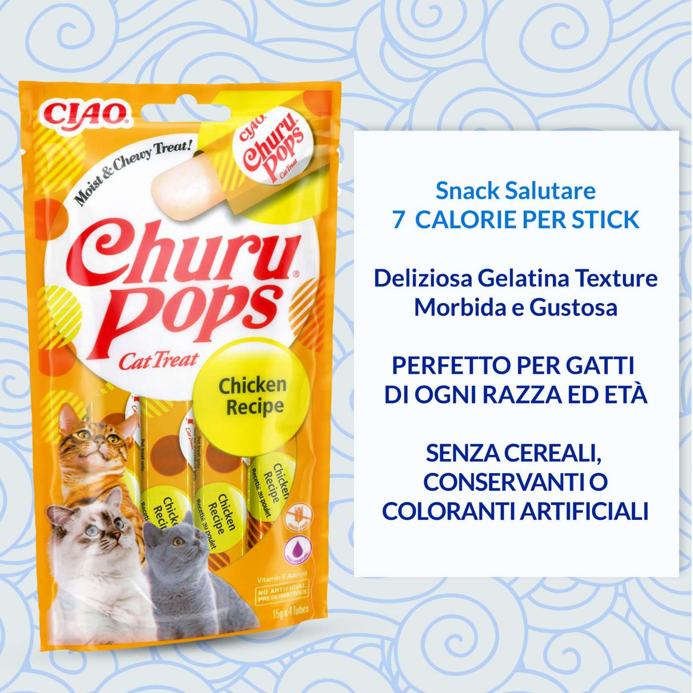 Inaba Ciao - Pops Snack Premio Morbido per Gatti 4x15g