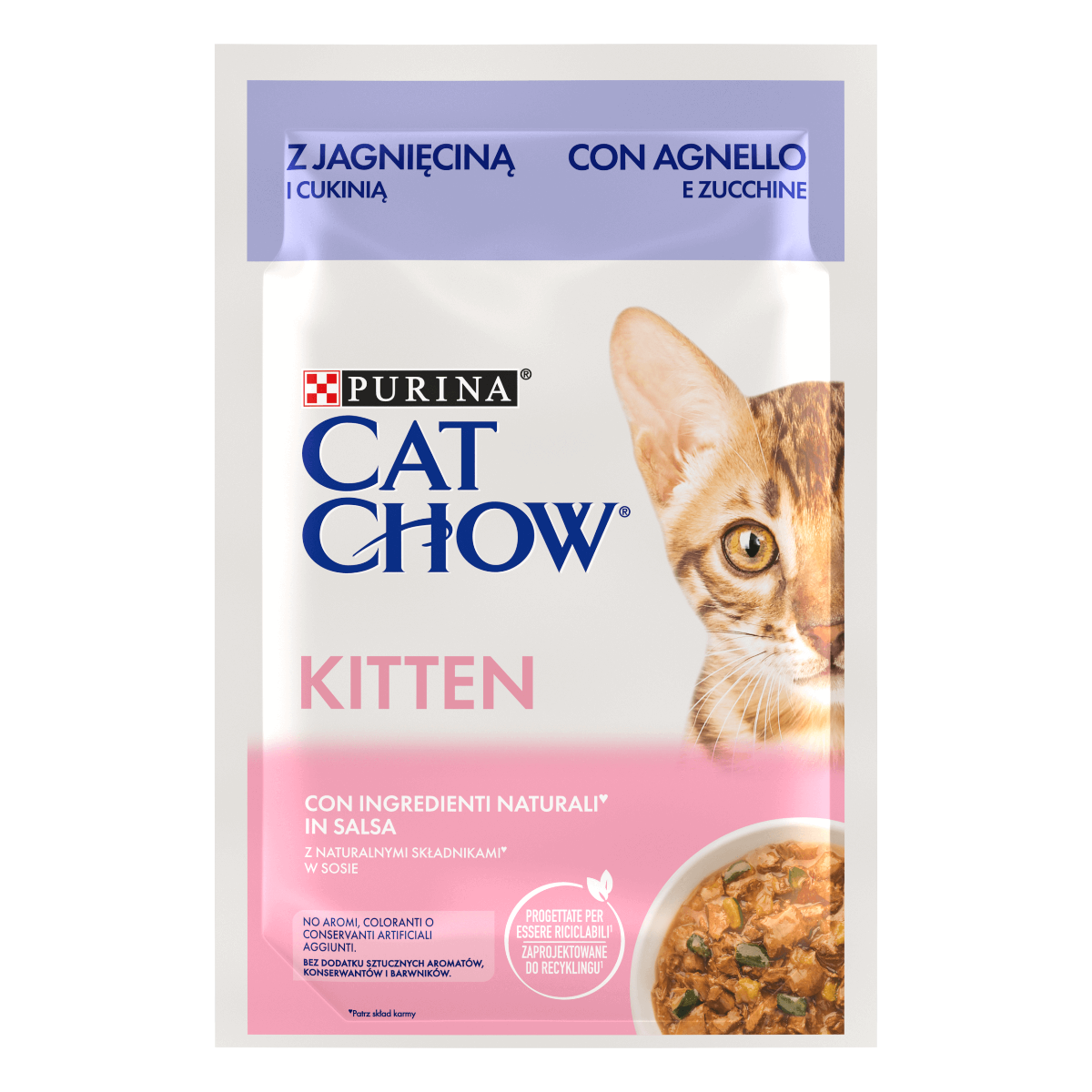 Purina - Bustine Umido in Pezzetti Cat Chow per Gatti Cuccioli Kitten 85g