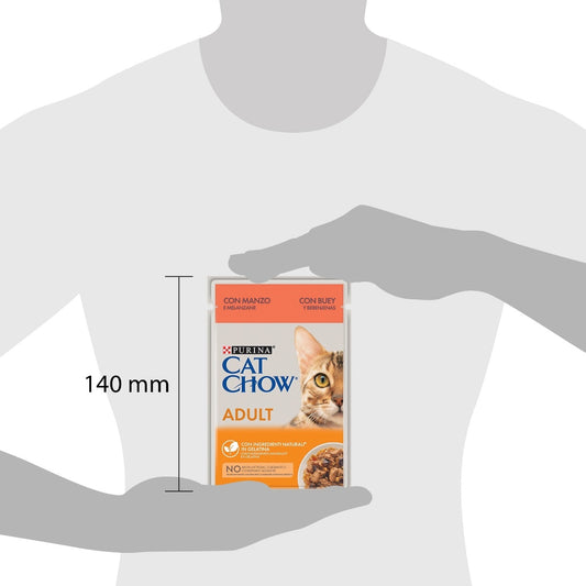 Purina - Bustine Umido in Pezzetti Jelly Cat Chow per Gatti Adulti 85g