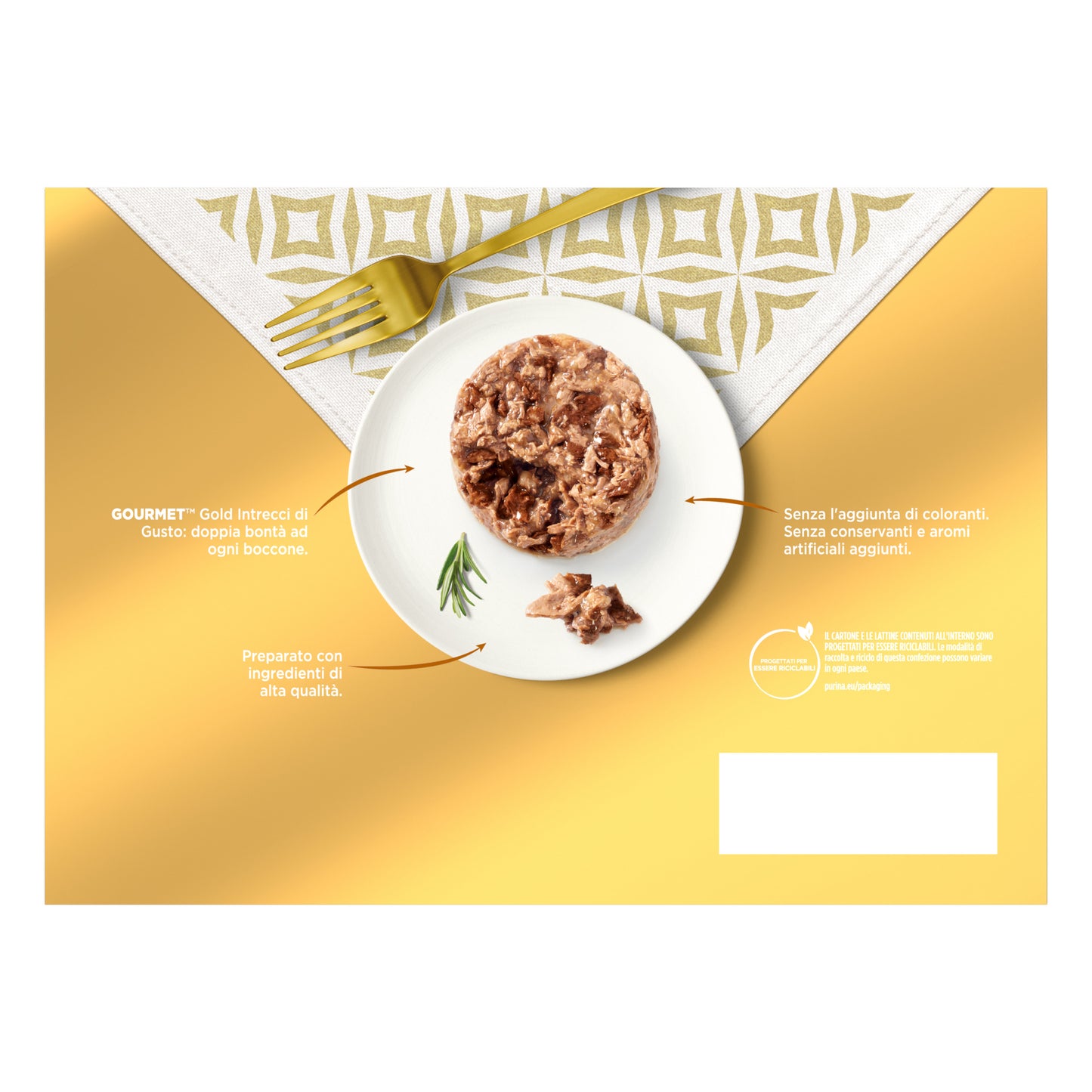 Purina - Gourmet Gold Gatto Mix Intrecci di Gusto Formato Convenienza Multipack 24x85g