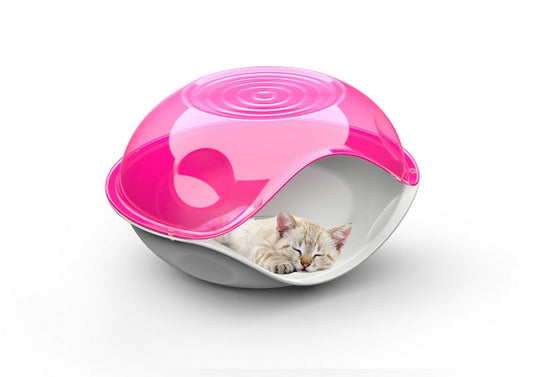 Duck Plain - Cuccia Chiusa Semitrasparente per Gatti e Cani di Piccola Taglia