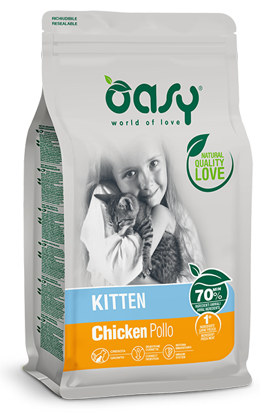 Oasy - Lifestage Crocchette al Pollo per Gatti Cuccioli Kitten