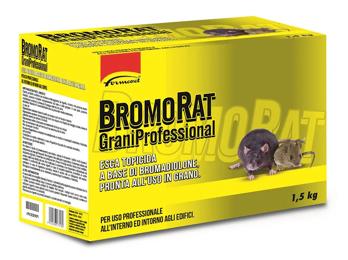 Formevet - Esca Topicida DT3 in Grano BromoRat Grani Professional 1,5 Kg