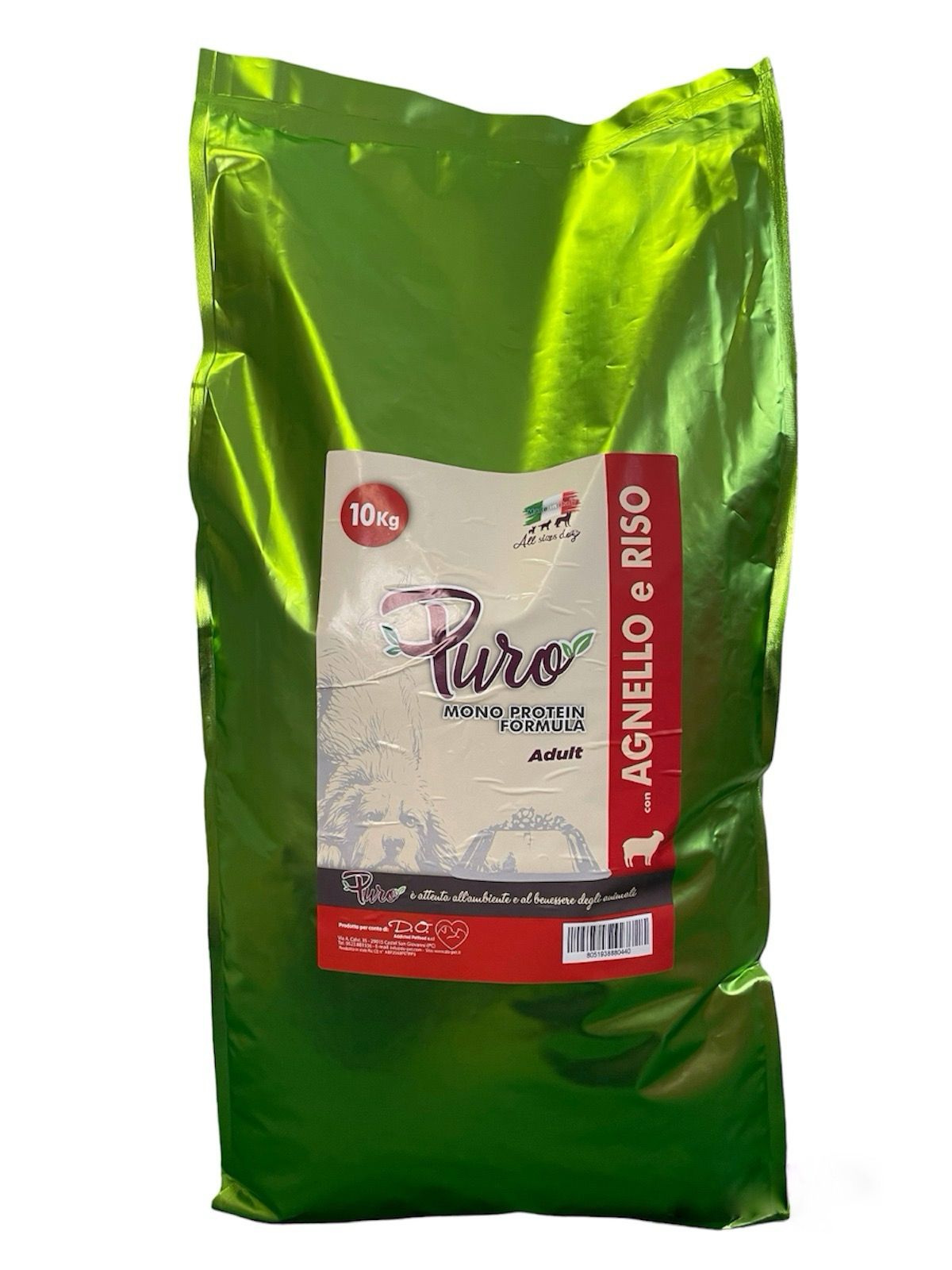 Puro - Crocchette all'Agnello e Riso MONOPROTEICHE per Cani Adulti Low Grain Medium Monoprotein