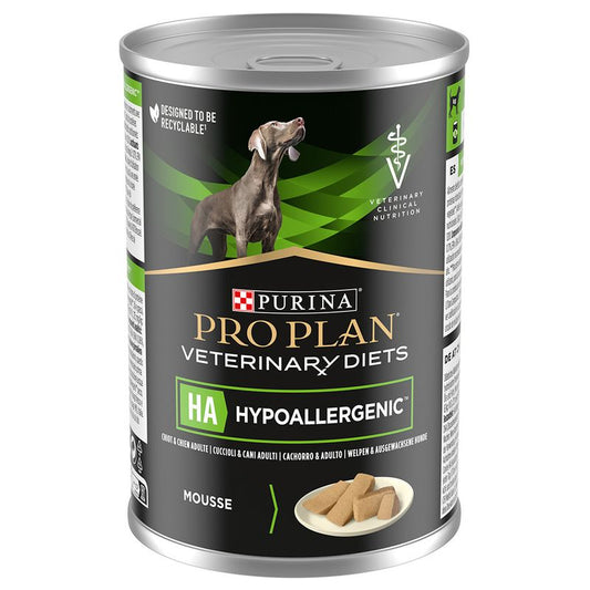 Purina - Mousse HA Hypoallergenic per Cani Intolleranti e Allergici 195g