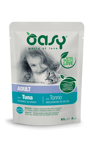 Oasy - Bocconcini in Salsa per Gatti Adulti Bustina Umido 85g