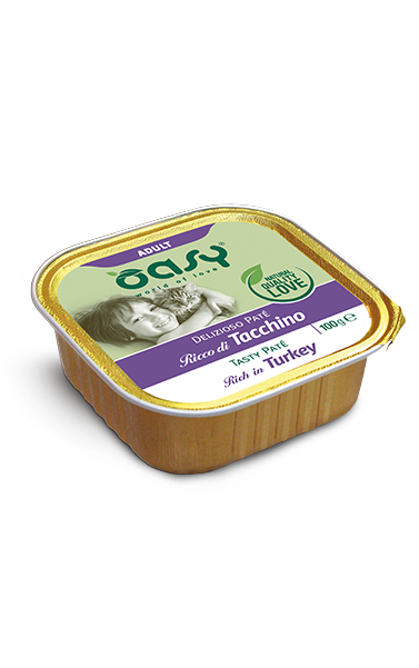 Oasy - Delizioso Patè Umido in Vaschetta per Gatti Adulti 100g