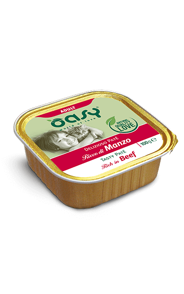 Oasy - Delizioso Patè Umido in Vaschetta per Gatti Adulti 100g