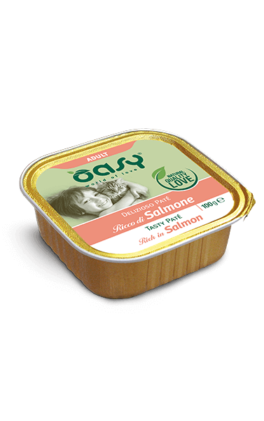 Oasy - Delizioso Patè Umido in Vaschetta per Gatti Adulti 100g