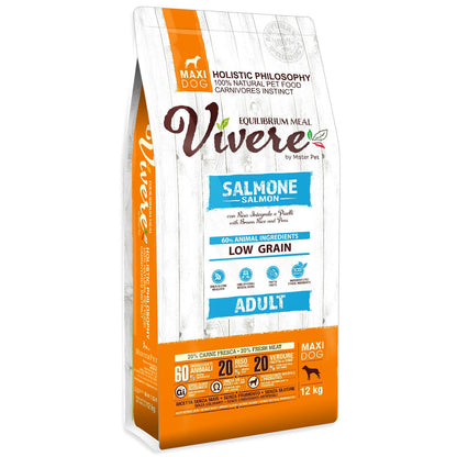 Vivere - Crocchette a Basso contenuto di Cereali per Cani MAXI ADULTI 12Kg