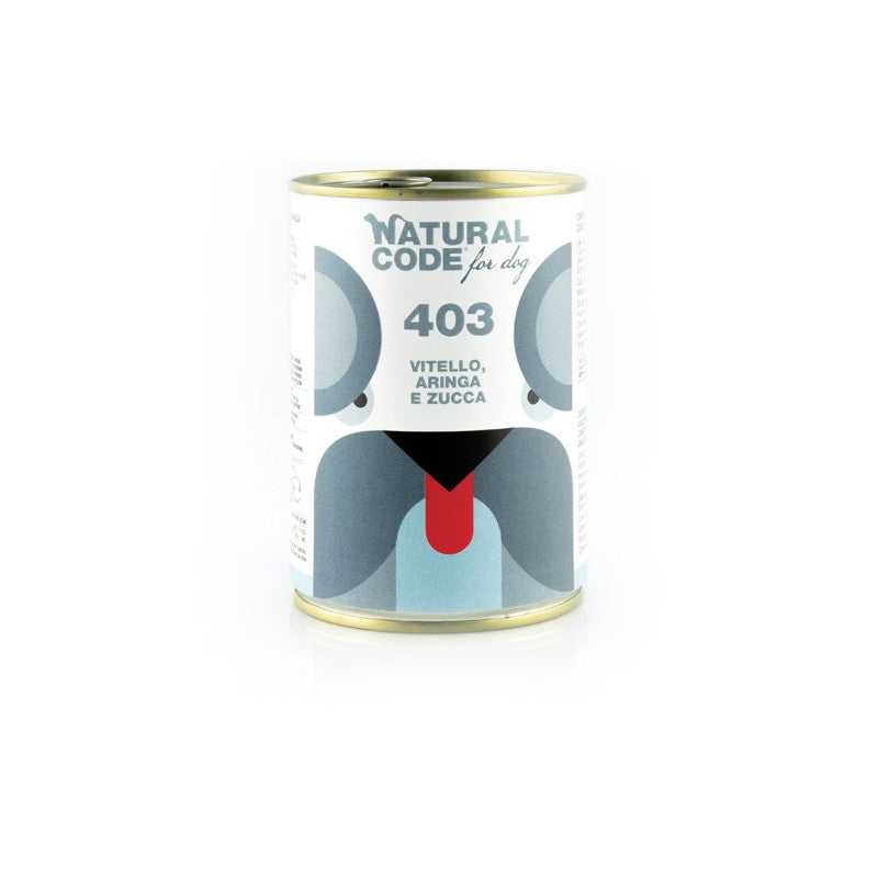 Natural Code - Lattine di Umido Senza Glutine per Cani Adulti 400g