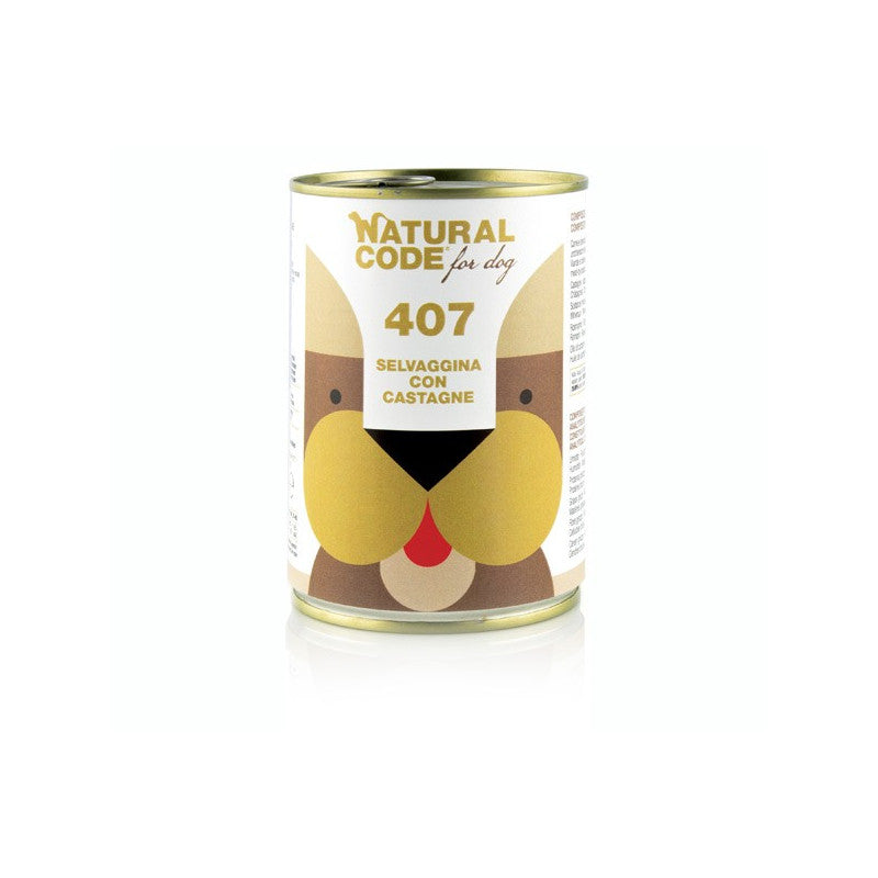 Natural Code - Lattine di Umido Senza Glutine per Cani Adulti 400g