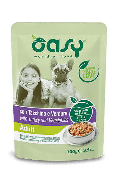 Oasy - Straccetti in Salsa per Cani Adulti Bustine Umido 100g