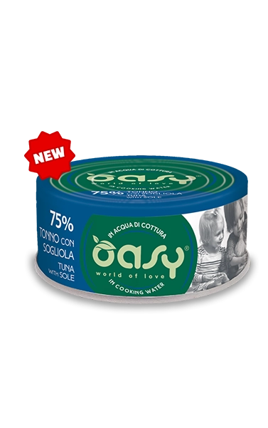 Oasy - More Love Umido Senza Glutine in Acqua di Cottura per Gatti Adulti 70g