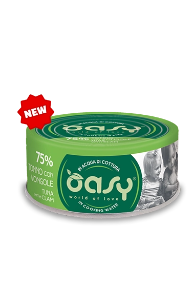 Oasy - More Love Umido Senza Glutine in Acqua di Cottura per Gatti Adulti 70g