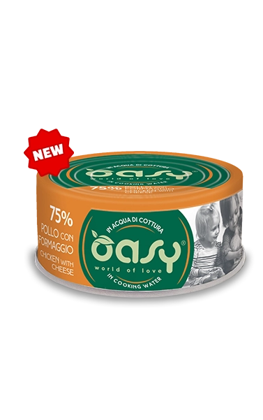 Oasy - More Love Umido Senza Glutine in Acqua di Cottura per Gatti Adulti 70g