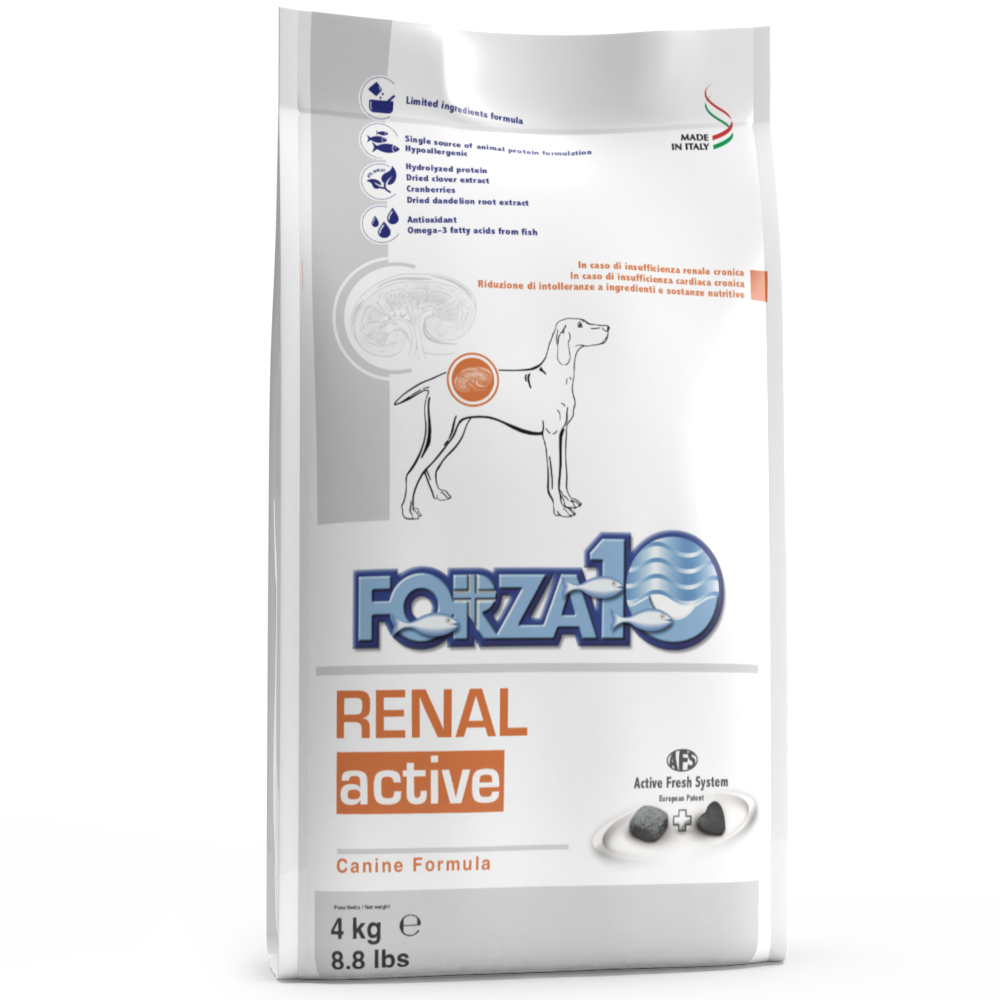 Forza10 - Crocchette per Cani con Disturbi ai RENI Renal Active Line 4Kg