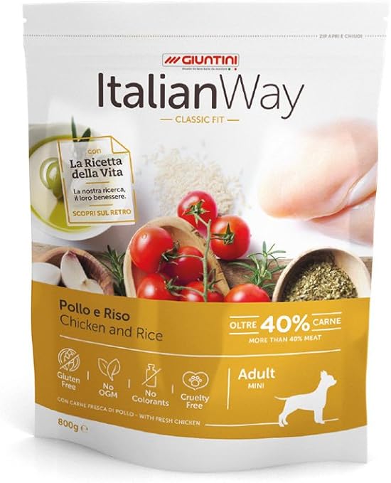 ItalianWay - Crocchette Mini con Carni Bianche e Riso per Cani Adulti di Piccola Taglia