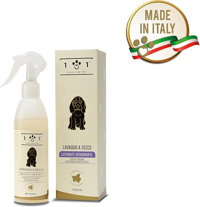 Linea 101 - Shampoo Lavaggio a Secco per Cani Senza Acqua 250ml