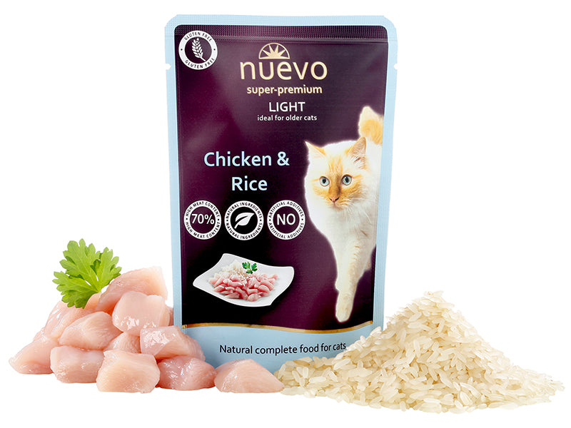 Nuevo - Umido in Patè Super Premium per Gatti in Sovrappeso Senza Glutine Light 85g