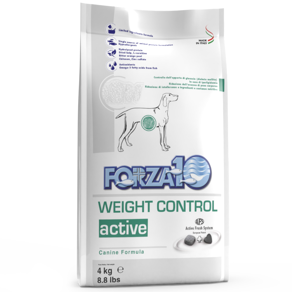 Forza10 - Crocchette per il Controllo del Peso Weight Control Active per Cani Obesi 4 Kg