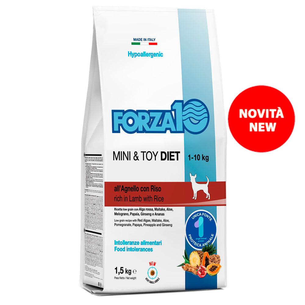 Forza10 - Crocchette IPOALLERGENICHE per Cani di Piccola Taglia Diet Mini 1.5Kg