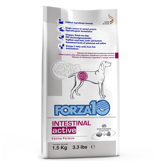 Forza10 - Crocchette per cani adulti con disturbi intestinali Intestinal Active 1.5Kg