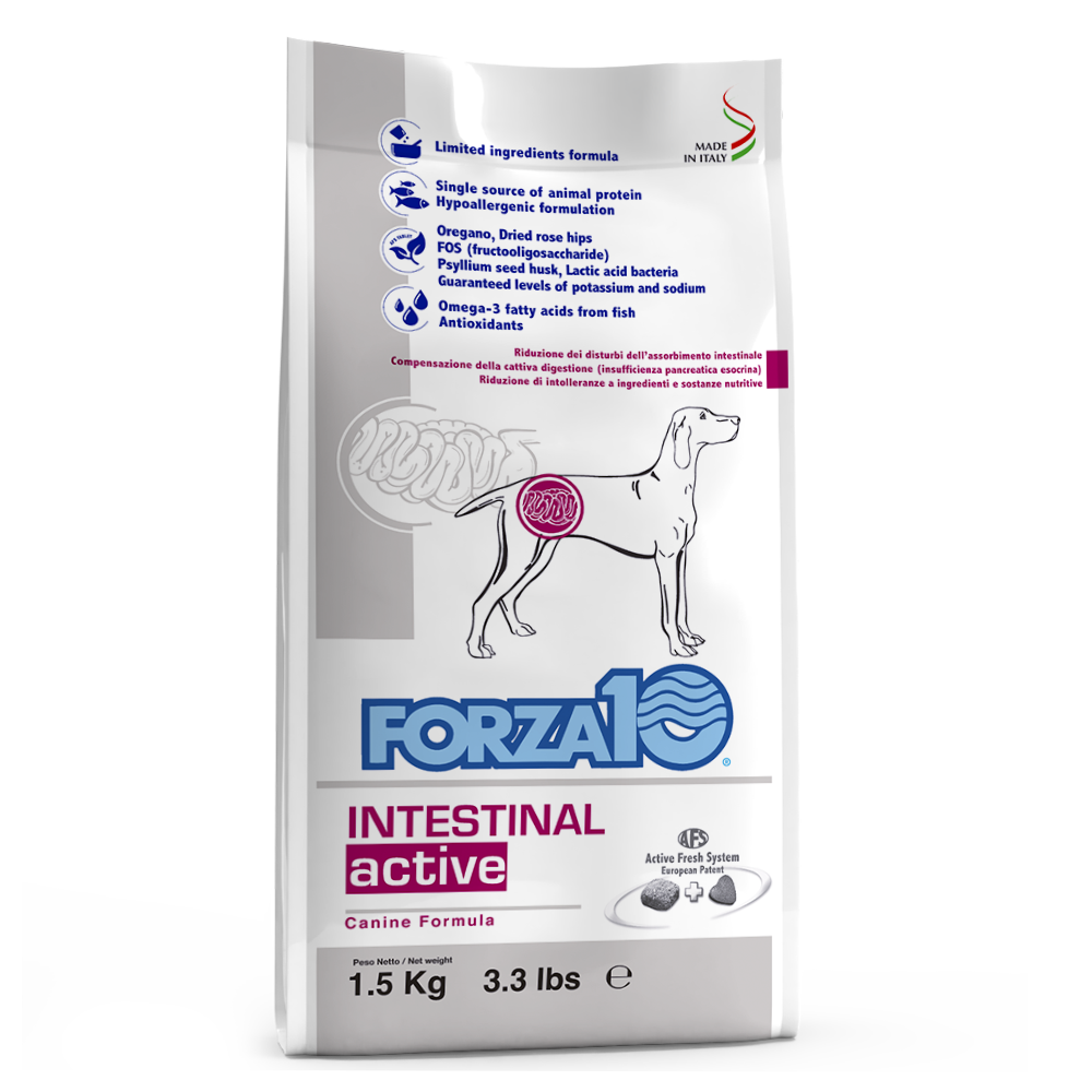 Forza10 - Intestinal Crocchette per Cani Adulti con disturbi Intestinali Active 1.5Kg