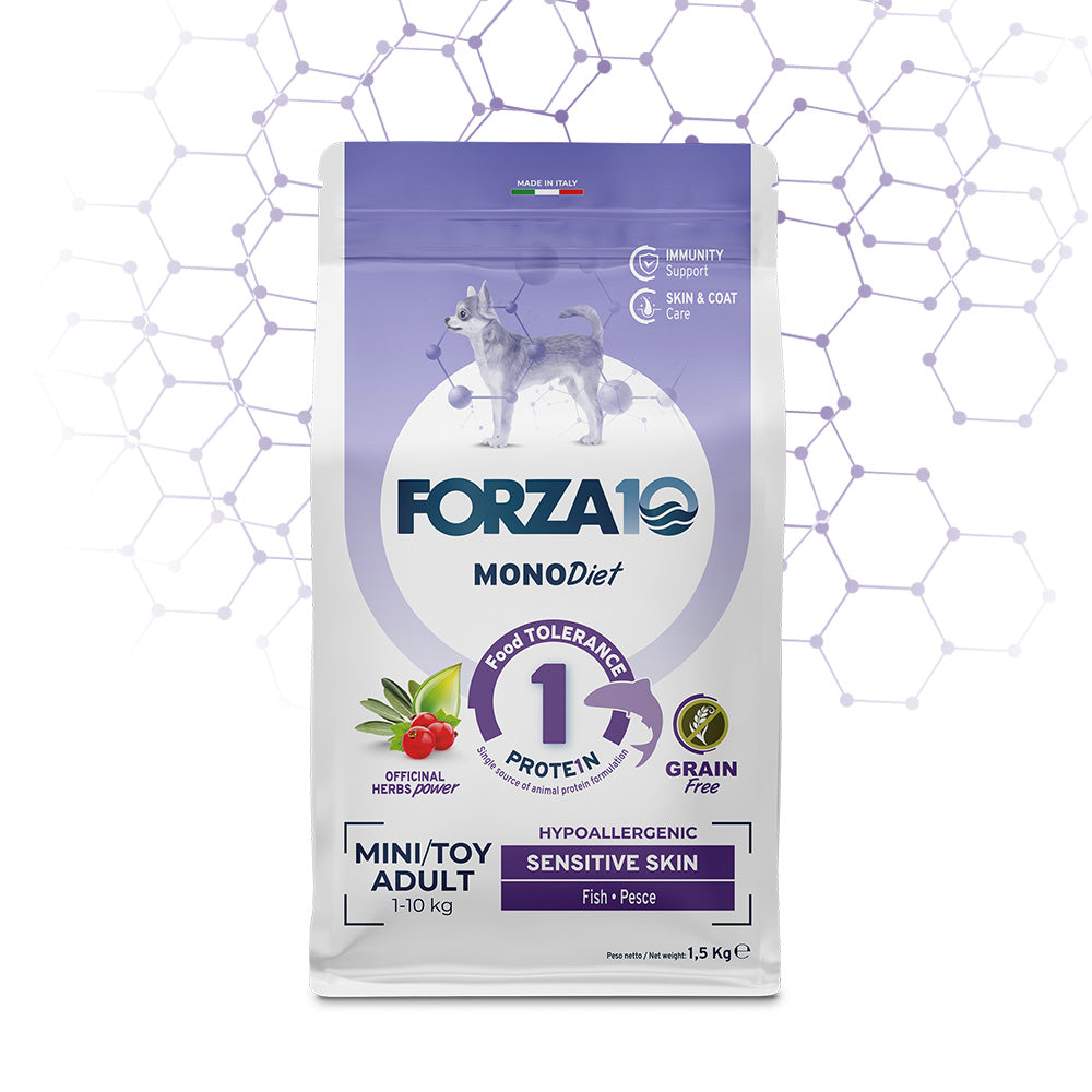 Forza10 - Crocchette Ipoallergeniche per Cani Mini e Toy Adult Mono Diet 1,5 Kg