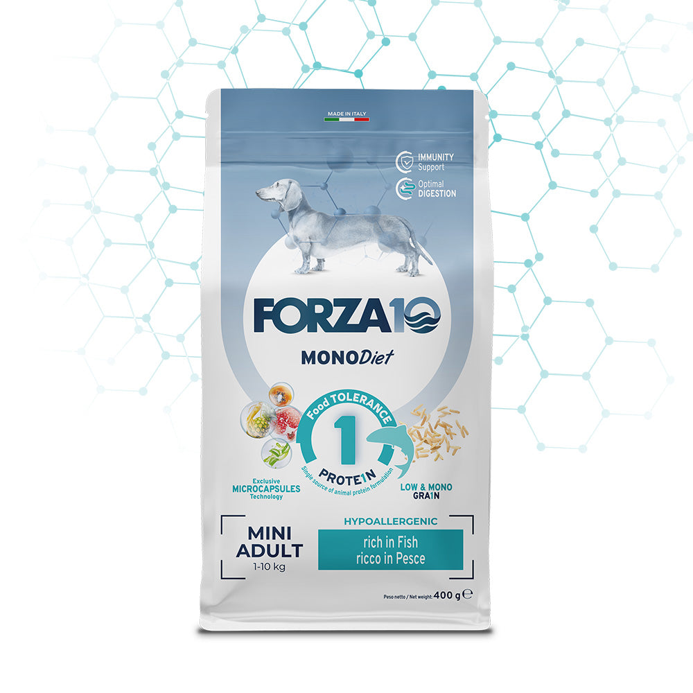 Forza10 - Crocchette Ipoallergeniche per Cani di Piccola Taglia Mono Diet Mini 1,5Kg