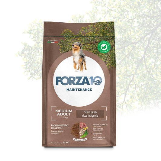 Forza10 - Crocchette all'Agnello Mantenimento Per Cani Adulti di tutte le Taglie All Size Maintenance 12 Kg