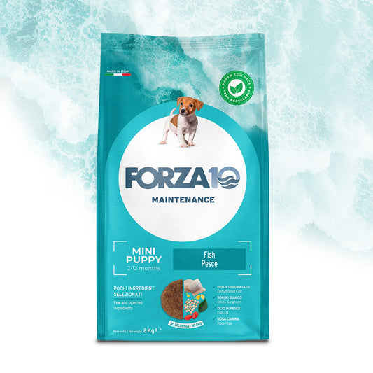 Forza10 - Crocchette Mini per Cani Cuccioli al Pesce 2 Kg