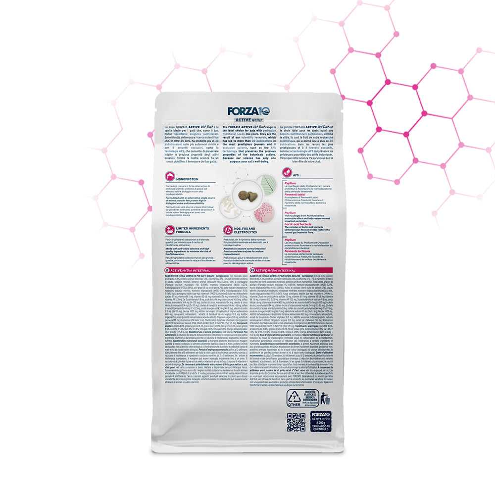 Forza10 - Crocchette Intestinal per Gatti con problemi Intestinali Active 400g