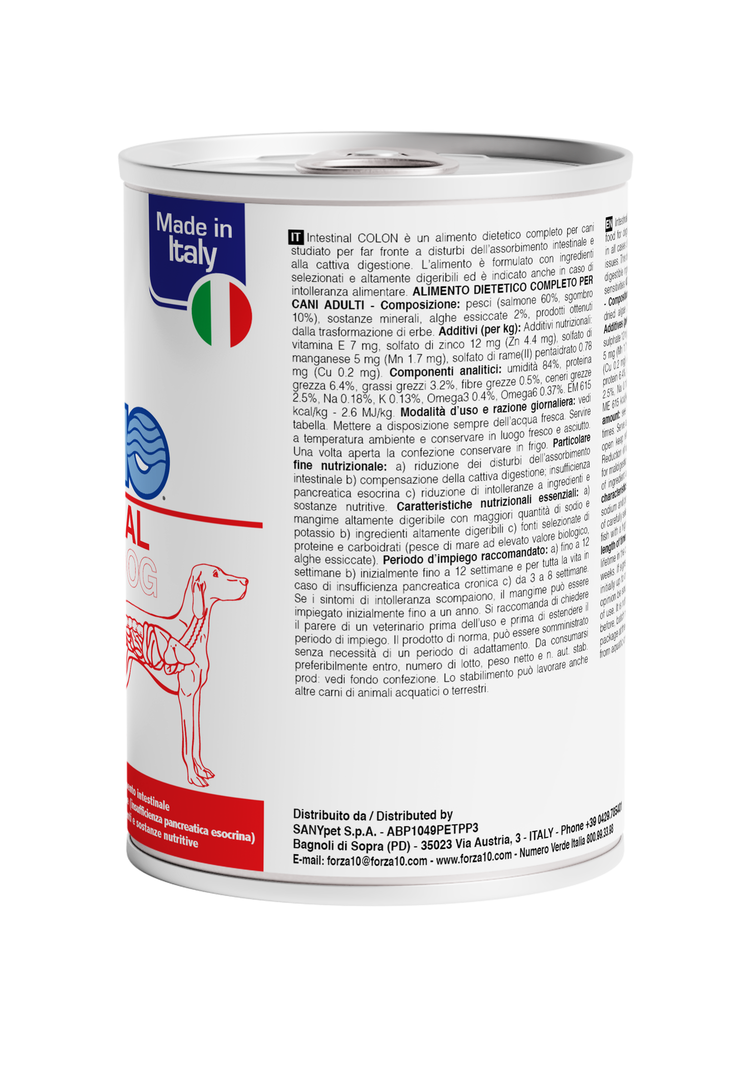 Forza10 - Lattina per Cani con disturbi DIGESTIVI e INTESTINALI Intestinal Colon 390g